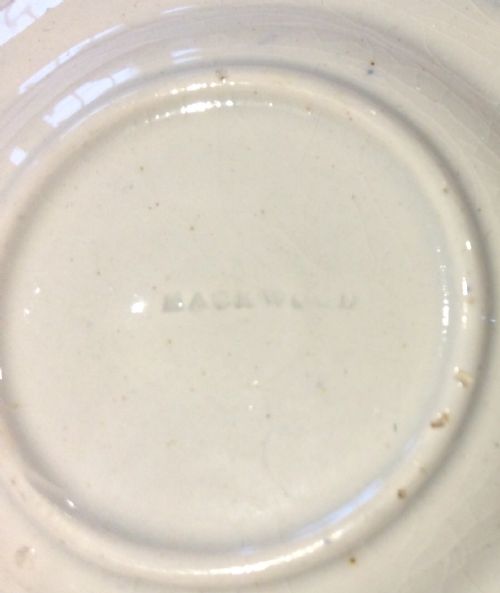 MINIATURE BLUE WHITE PLATE BY HACKWOOD C1845 - ADDITIONAL PHOTO 1