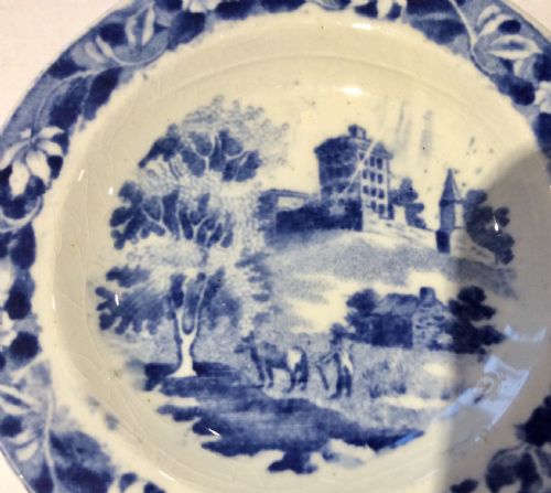 MINIATURE BLUE WHITE PLATE BY HACKWOOD C1845 - ADDITIONAL PHOTO 2