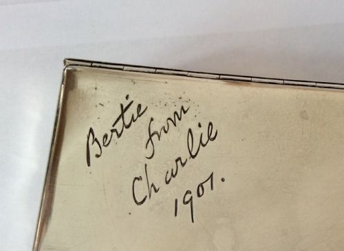 ANTIQUE SILVER HUNTING SANDWICH BOX - ADDITIONAL PHOTO 1