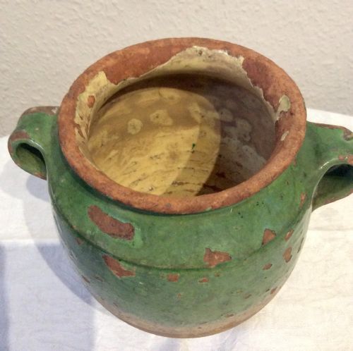 19TH CENTURY FRENCH GREEN CONFIT POT - ADDITIONAL PHOTO 3