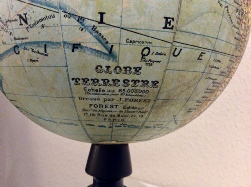 9 FRENCH TERRESTRIAL TABLE GLOBE C192730 BY J FOREST - ADDITIONAL PHOTO 3