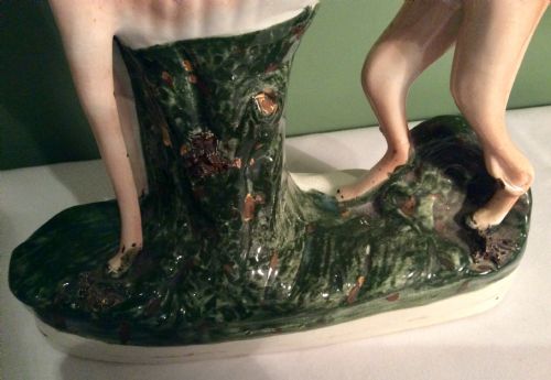 PAIR OF LARGE 19TH CENTURY STAFFORDSHIRE HUNTING DOGS - ADDITIONAL PHOTO 6