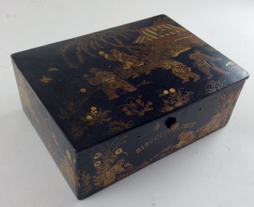 1920S FRENCH CHINOISERIE BISCUIT BOX - ADDITIONAL PHOTO 7