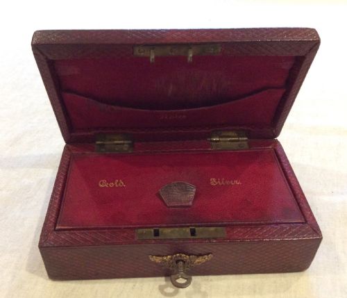 edwardian ladies leather cash box - CATEGORY: ANTIQUE BOXES - DATED 1900