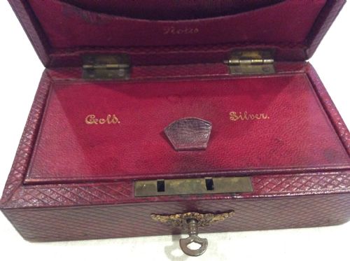 EDWARDIAN LADIES LEATHER CASH BOX - ADDITIONAL PHOTO 1
