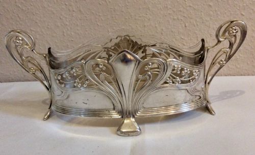 WMF ART NOUVEAU SILVER PLATE AND GLASS CENTREPIECE - ADDITIONAL PHOTO 4