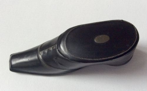 PAPIER MCHE SHOE SNUFF BOX - ADDITIONAL PHOTO 1