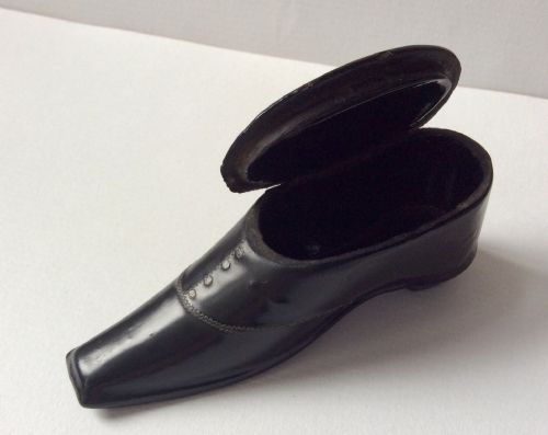 PAPIER MCHE SHOE SNUFF BOX - ADDITIONAL PHOTO 3