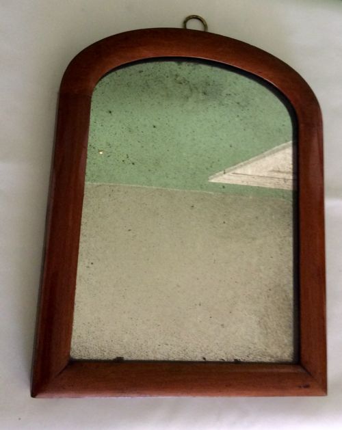 LITTLE DOME TOP 19TH CENTURY MAHOGANY MIRROR - ADDITIONAL PHOTO 2