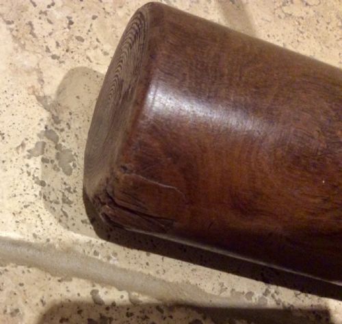 ANTIQUE LIGNUM VITAE AND HICKORY CROQUET MALLET - ADDITIONAL PHOTO 2