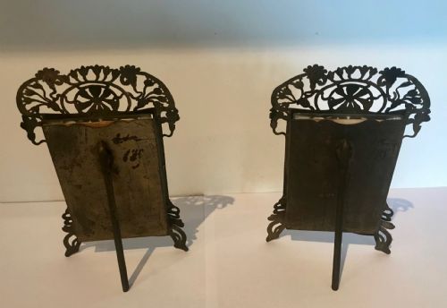 PAIR OF DECORATIVE ART NOUVEAU PHOTO FRAMES - ADDITIONAL PHOTO 7