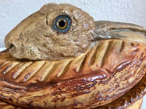 FRENCH TERRINE WITH HARE HEAD LID - ADDITIONAL PHOTO 2