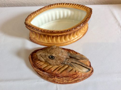 FRENCH TERRINE WITH HARE HEAD LID - ADDITIONAL PHOTO 5