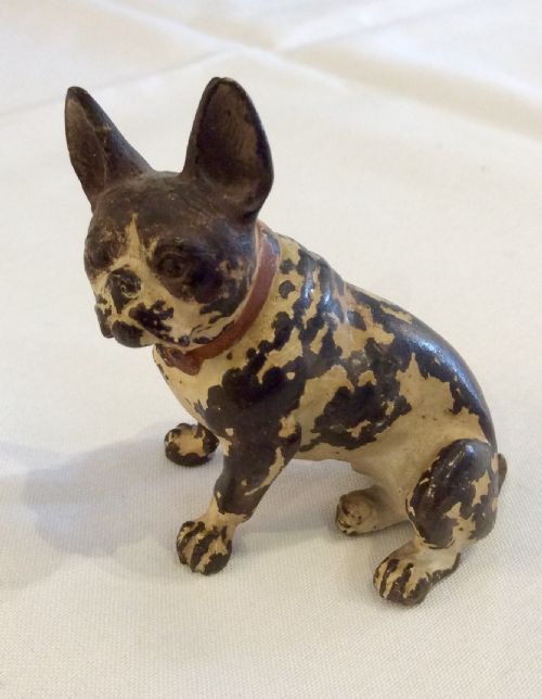 austrian cold painted bronze french bulldog - CATEGORY: ANTIQUE METAL - DATED 1900
