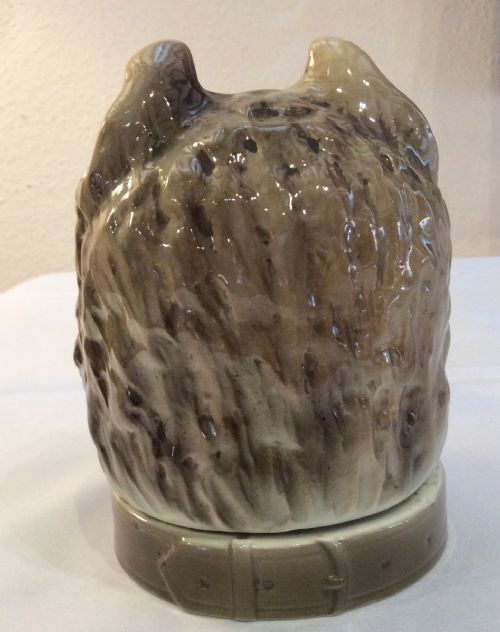 FRENCH MAJOLICA TOM THE TERRIER TOBACCO JAR - ADDITIONAL PHOTO 3