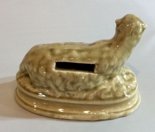 1920S FRENCH SHEEP MONEY BANK - ADDITIONAL PHOTO 2