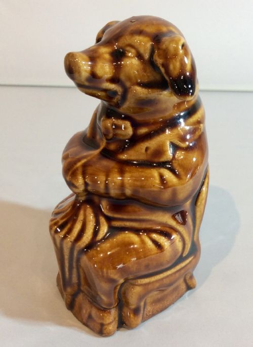 FRENCH TREACLE GLAZE PIG MONEY BANK - ADDITIONAL PHOTO 1