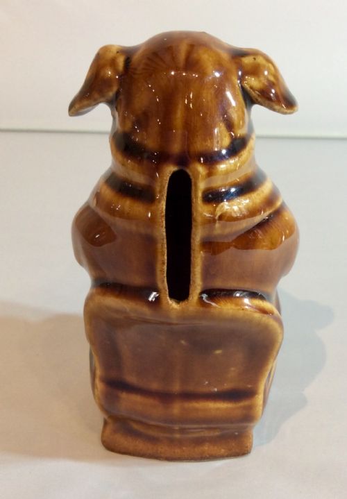 FRENCH TREACLE GLAZE PIG MONEY BANK - ADDITIONAL PHOTO 4
