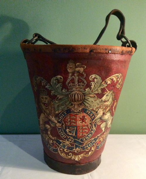 19th century leather fire bucket - CATEGORY: ANTIQUE MISCELLANEOUS - DATED 19TH CENTURY