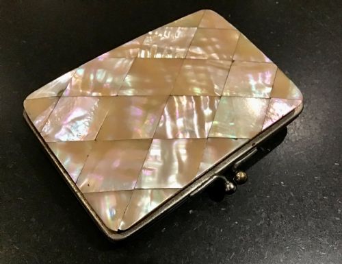 VICTORIAN MOTHER OF PEARL PURSECARD HOLDER - ADDITIONAL PHOTO 2