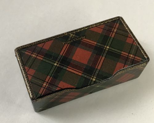 little mauchline tartanware box - CATEGORY: ANTIQUE BOXES - DATED 19TH CENTURY