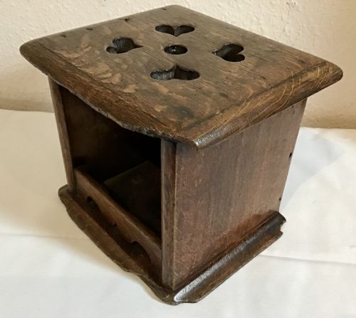 19TH C OAK FOOT STOVE OR VOETSTOFIE - ADDITIONAL PHOTO 3