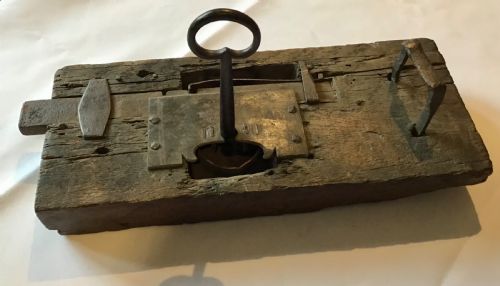 18th century lock key - CATEGORY: ANTIQUE MISCELLANEOUS - DATED 18TH CENTURY