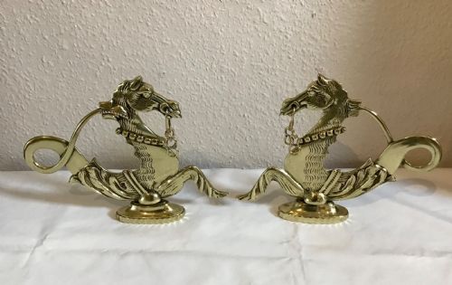 pair of venetian brass gondola ornaments - CATEGORY: ANTIQUE MISCELLANEOUS - DATED 1900