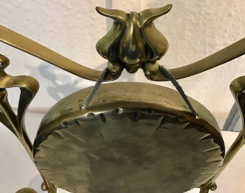 ART NOUVEAU BRASS TABLE GONG - ADDITIONAL PHOTO 3