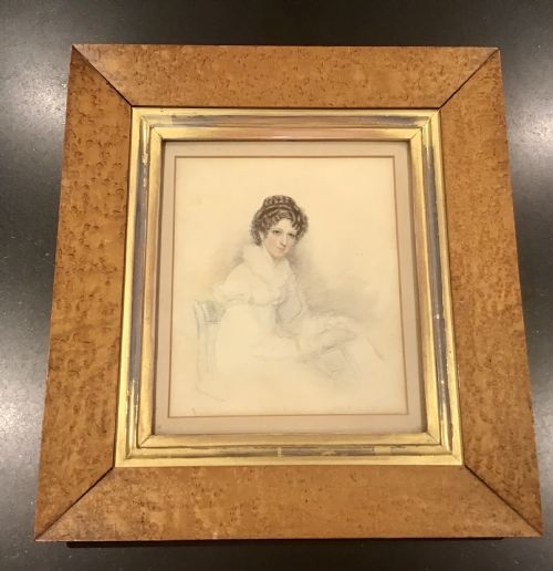 beautifully painted georgian portrait of a young woman - CATEGORY: ANTIQUE ART - DATED 19TH CENTURY
