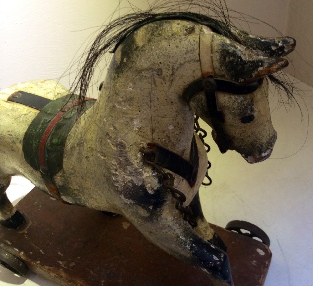 Antique model cart horse