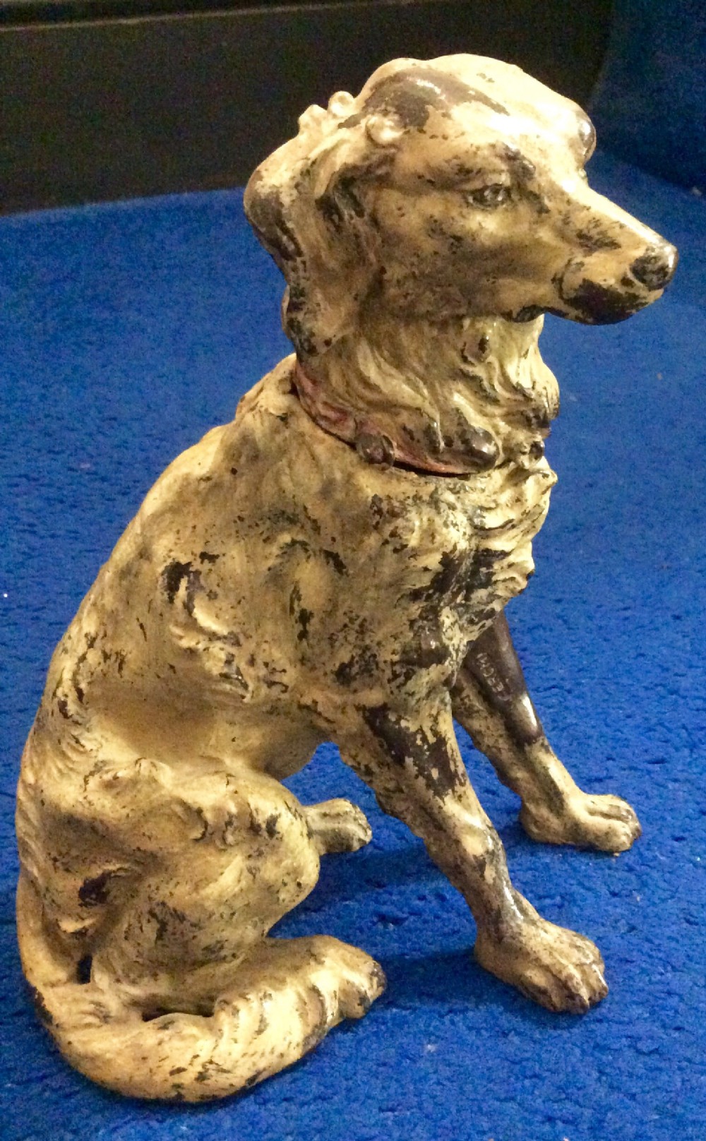 Large Cold Painted Dog Inkwell