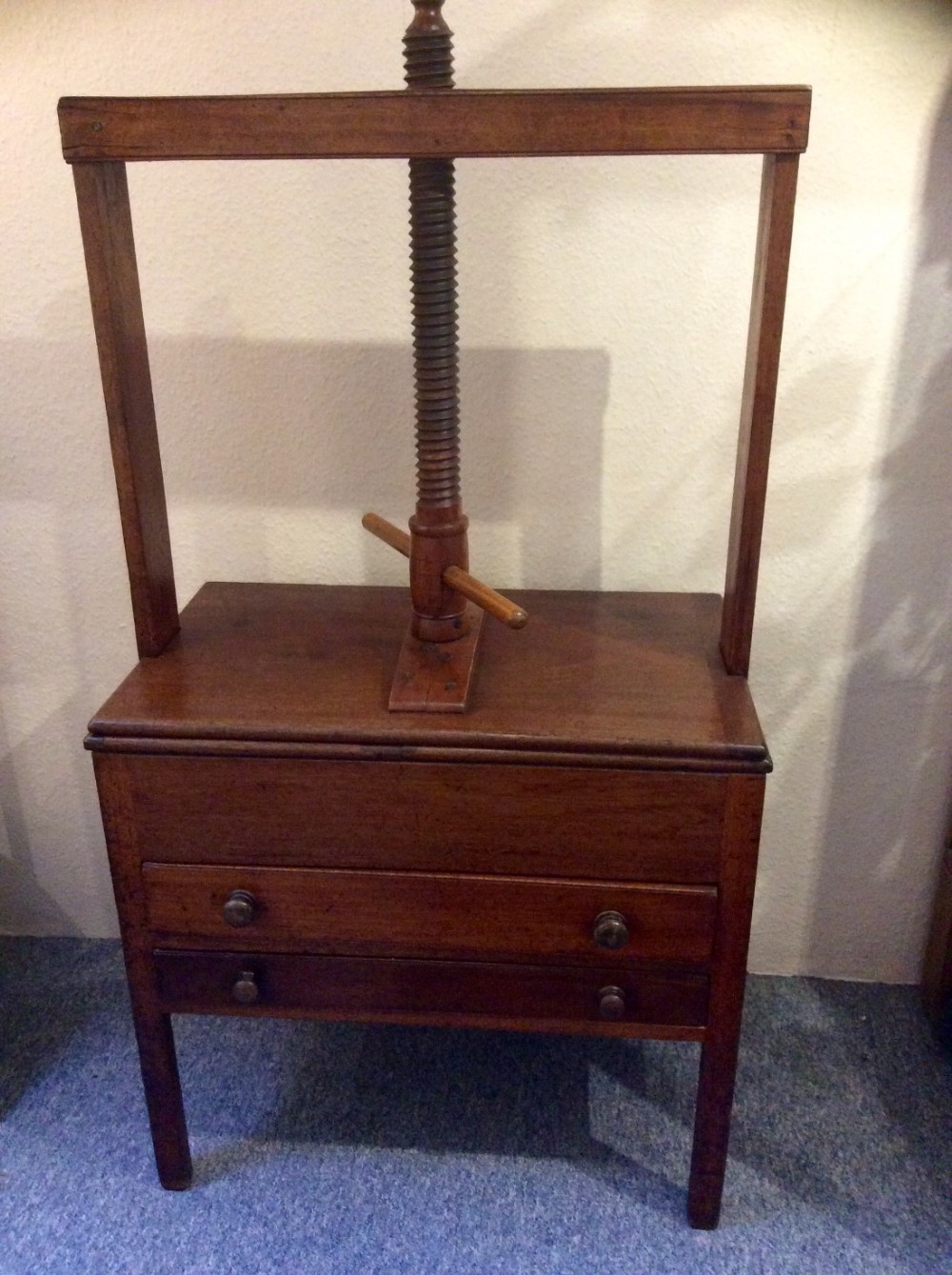 19th Century Mahogany Linen Press