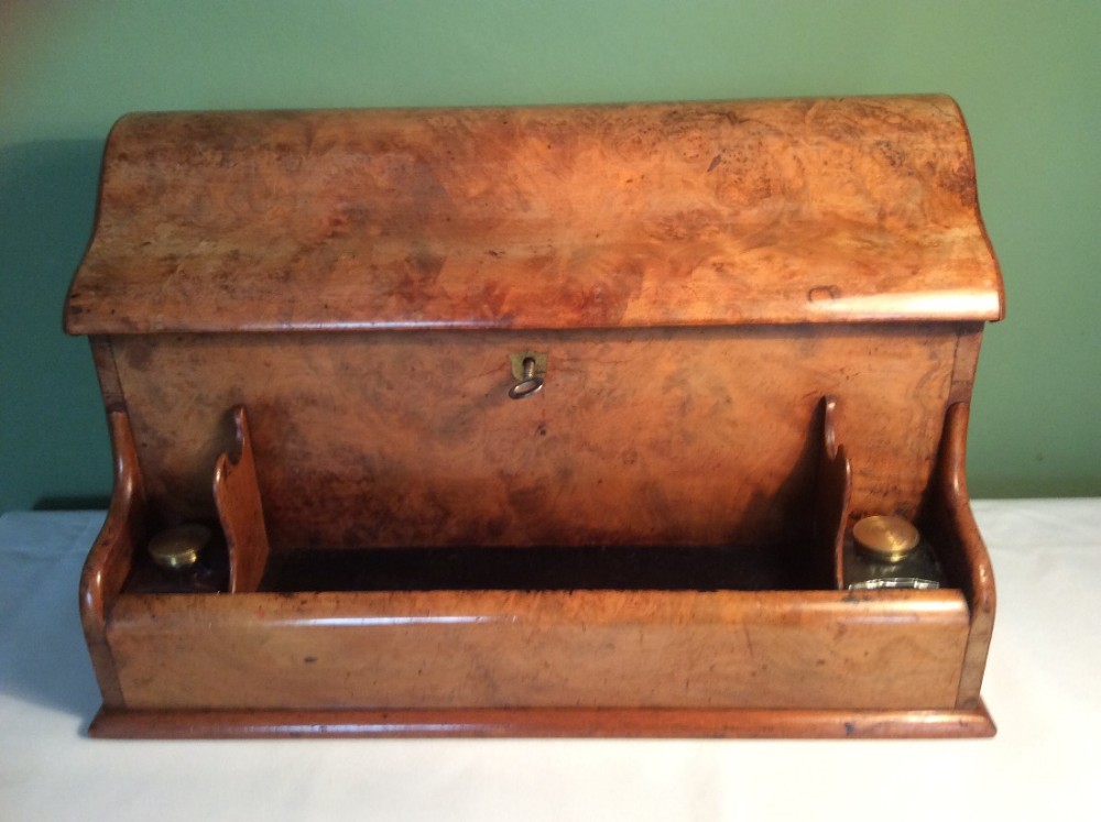 Victorian Burr Walnut Stationery Box