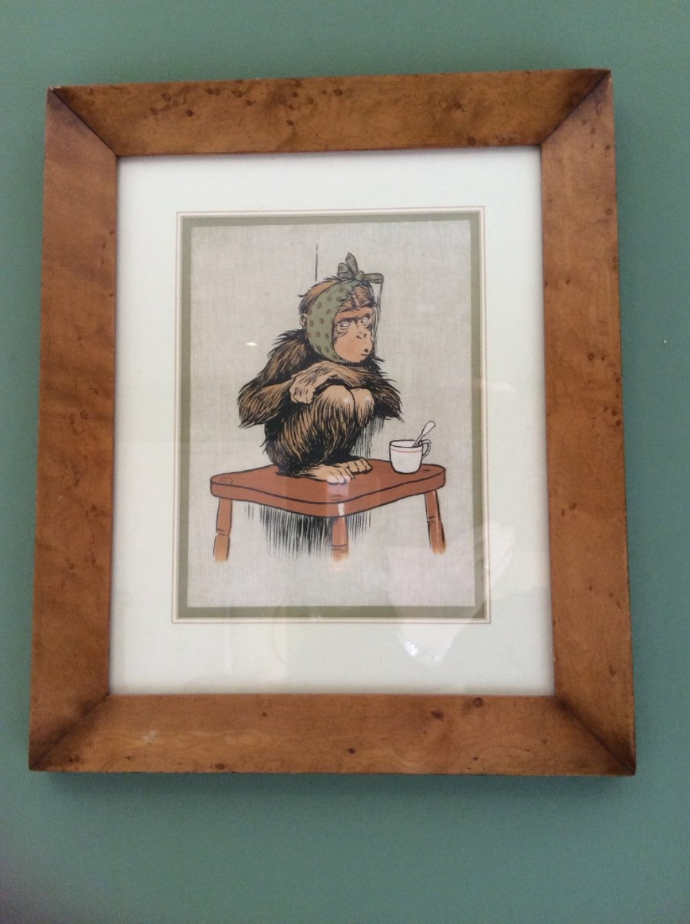 Original print of a Monkey with Toothache by Cecil Aldin