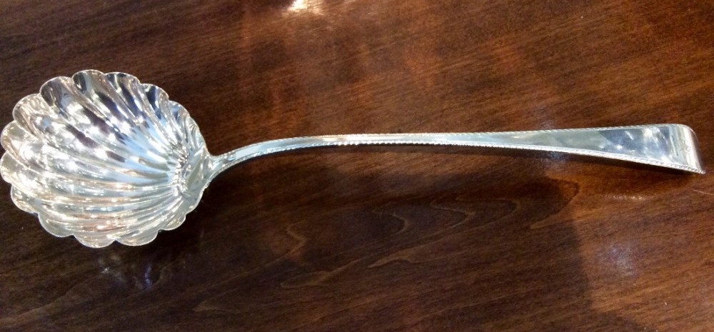 George III Silver Scalloped Ladle 