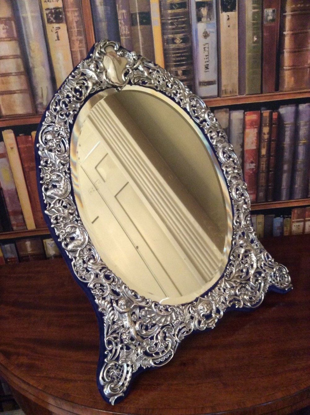 Victorian silver Dressing Mirror by William Comyns