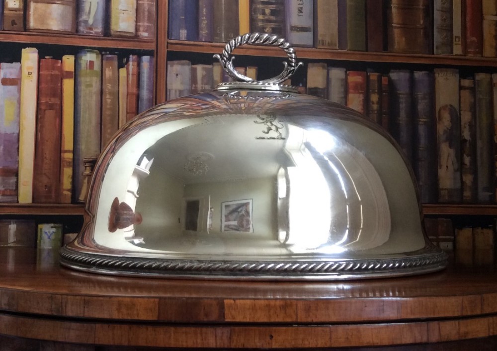 Large 19th Century Silver Plated Game Cover