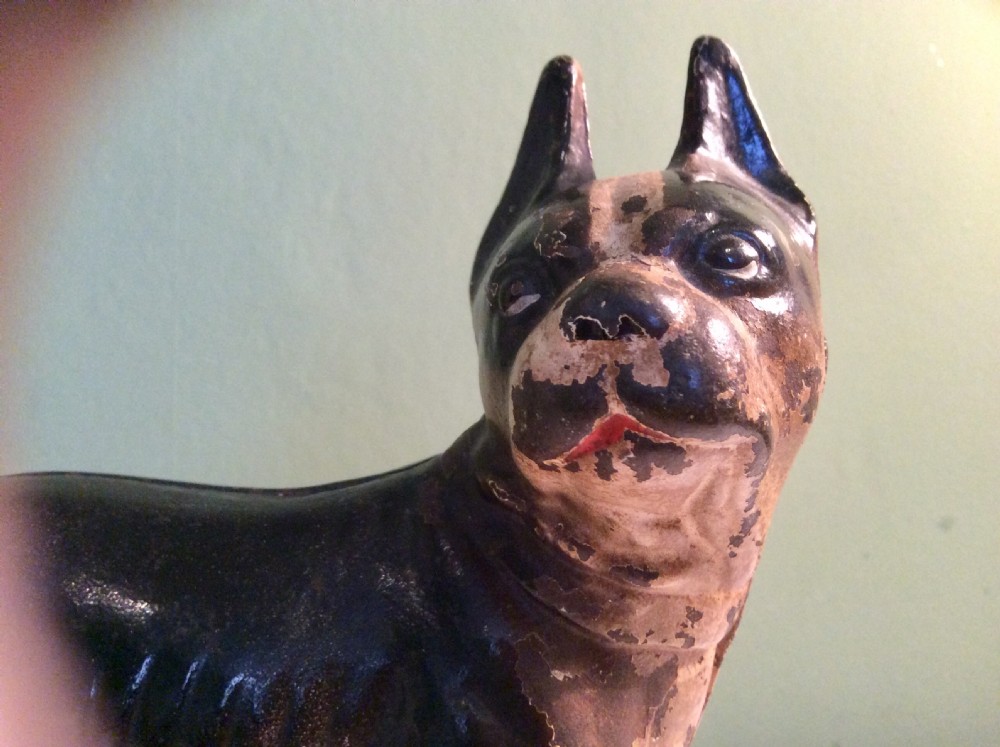 Antique Boston Terrier Door Stop View VI