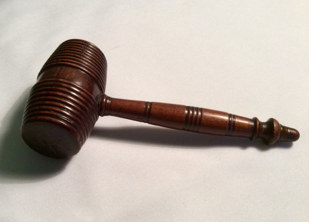 19th Century Fruitwood Gavel