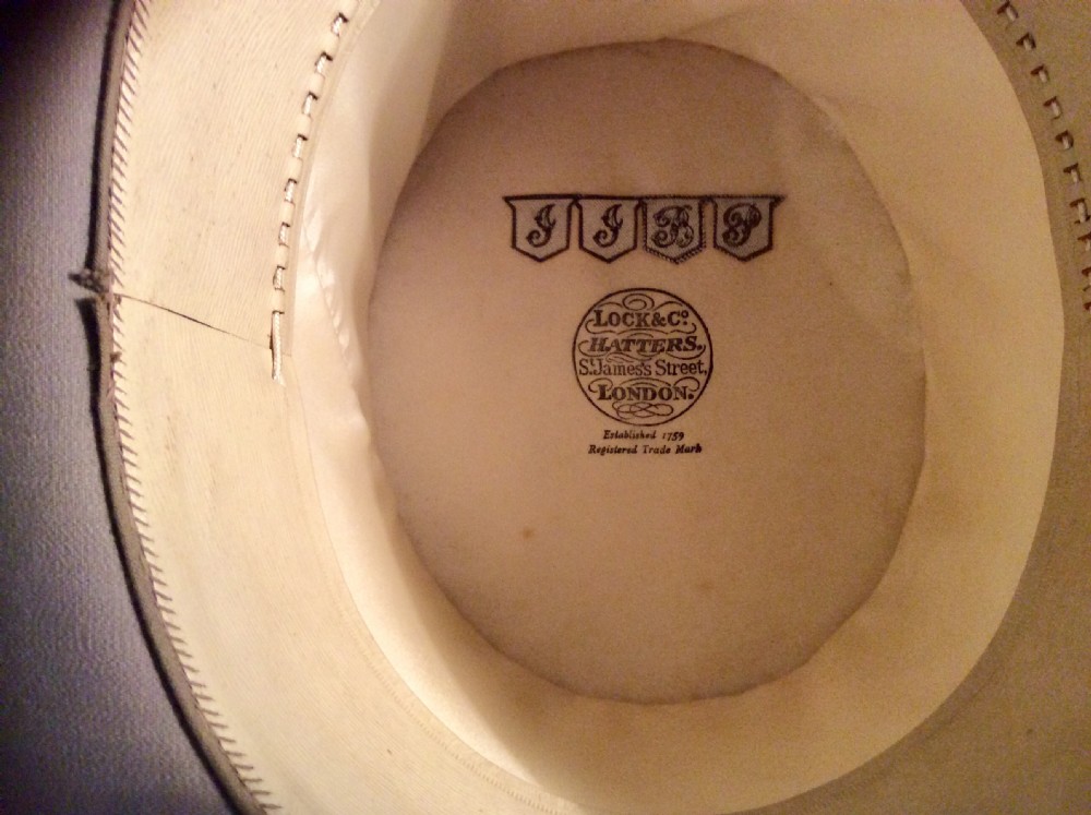Leather Hat Box containing two Locke & Co Top Hats View IX