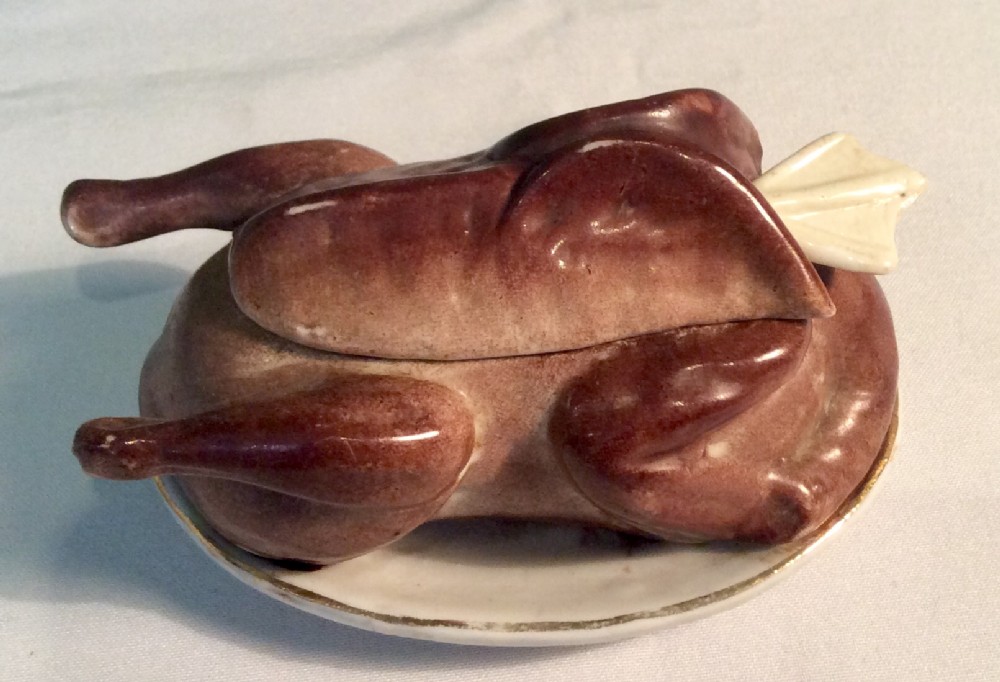 19th Century China Mustard in the form of  a Goose