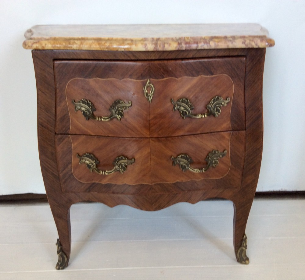 19th Century Miniature French Kingwood Bombe Commode