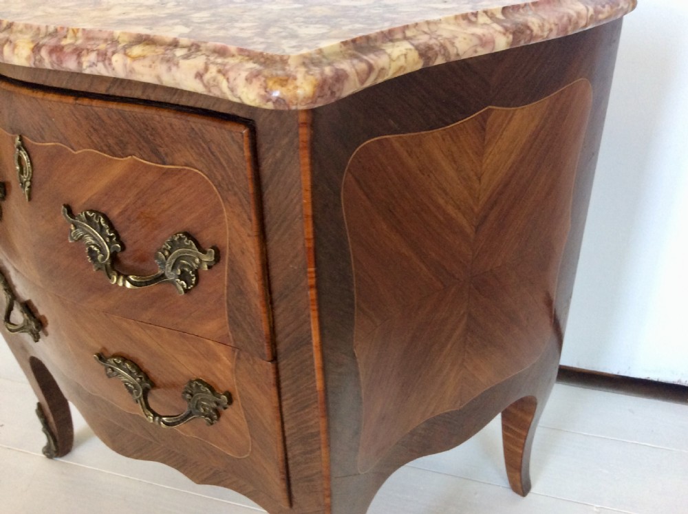 19th Century Miniature French Kingwood Bombe Commode View V