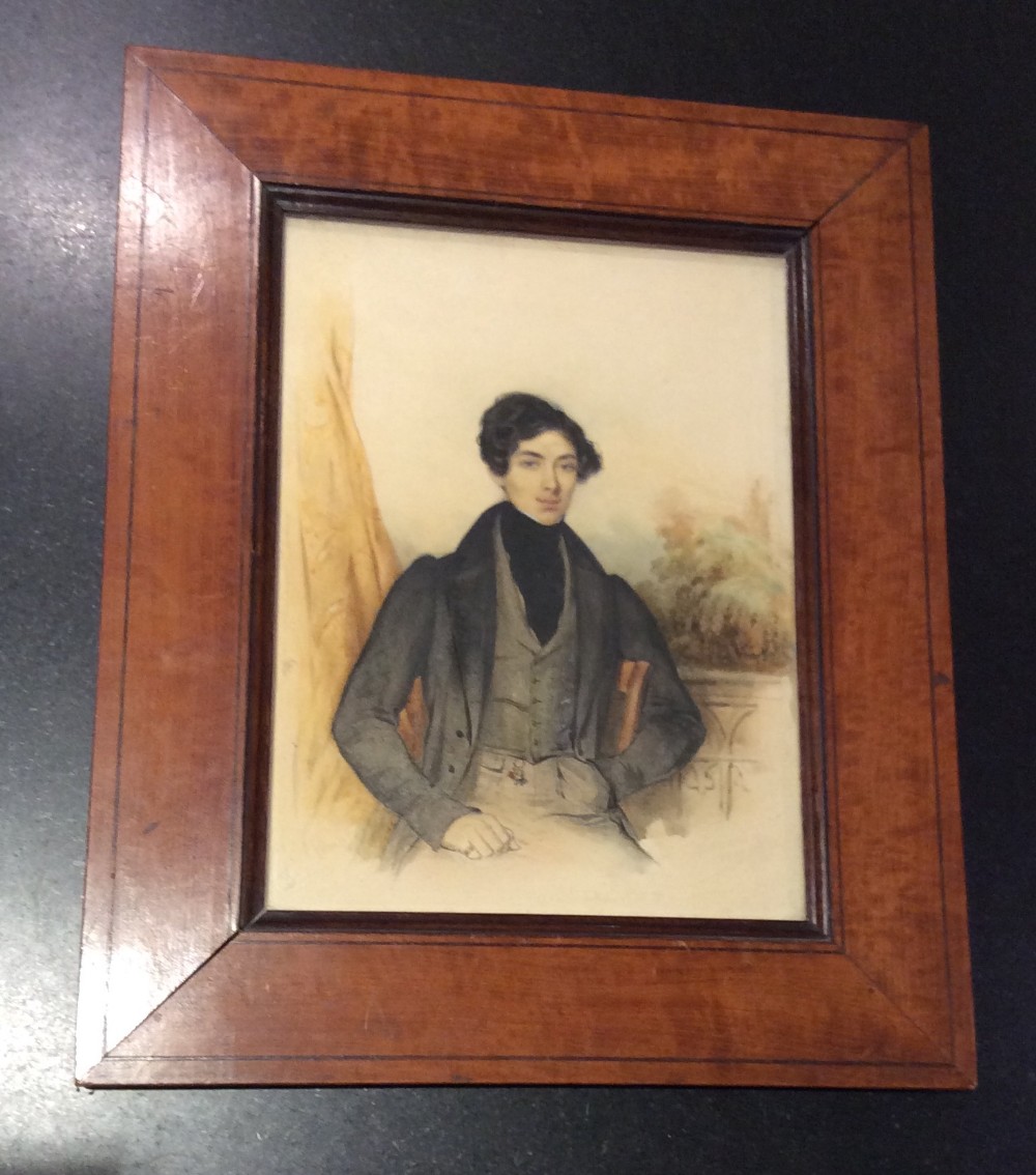 French School Georgian Portrait of a Young Man 