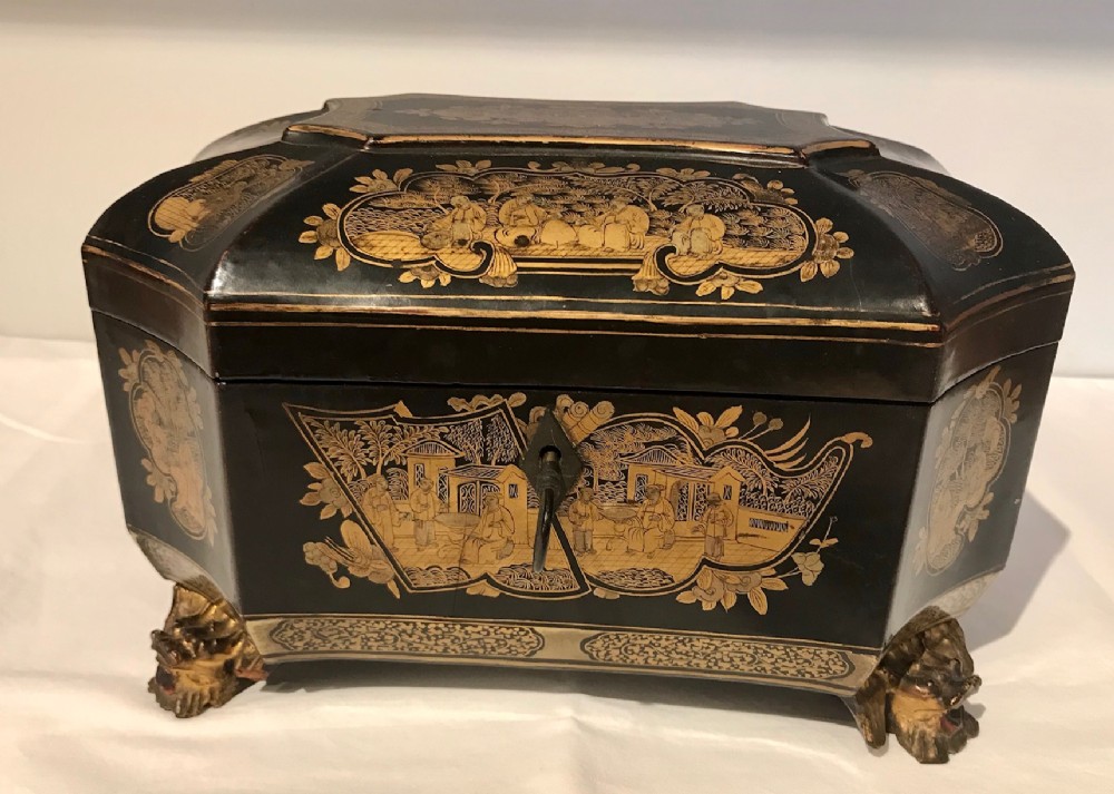 19th Century Chinoiserie Tea Caddy