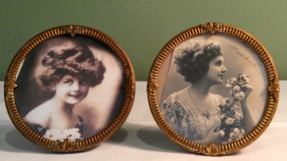 Pair of Antique French Bronze Photo Frames 