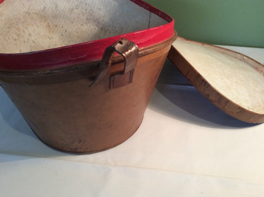 Antique French Leather Hat Box View VIII