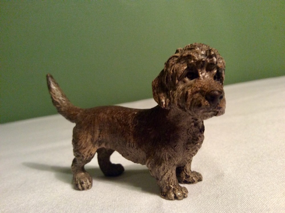 Early 20th Century Cold Painted Bronze Dandie Dinmont Terrier View V