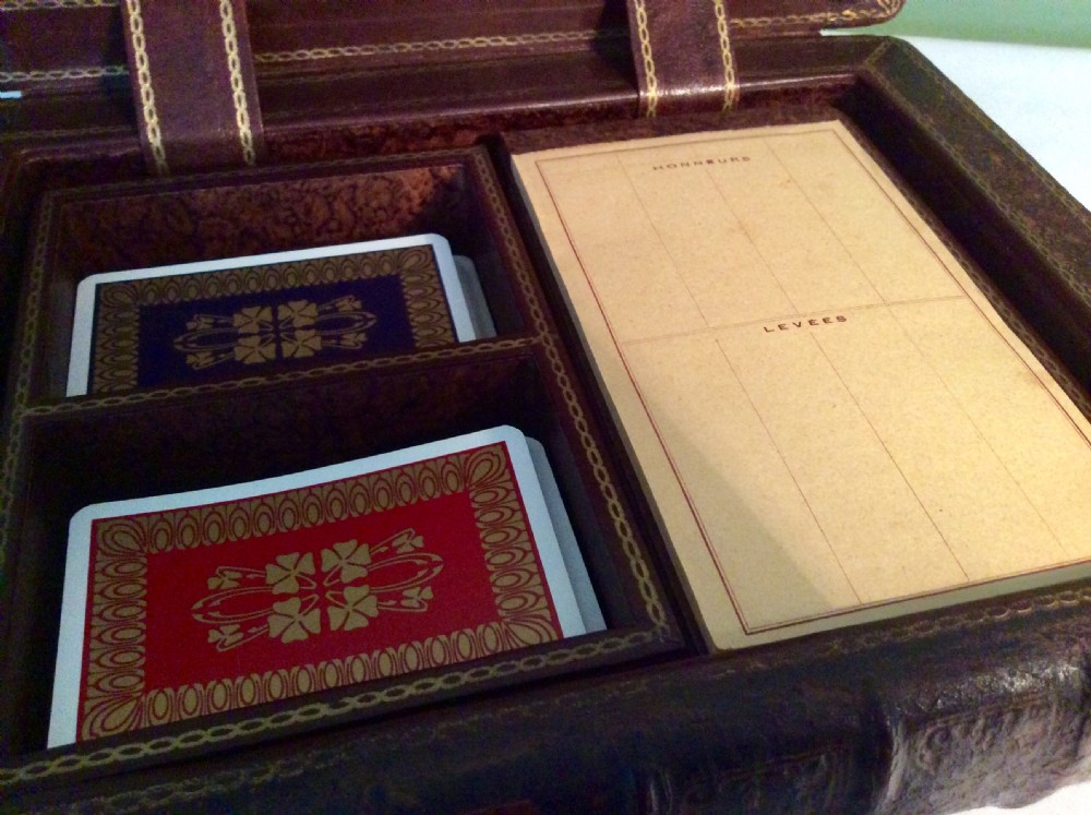 Antique French Book Games Box View II